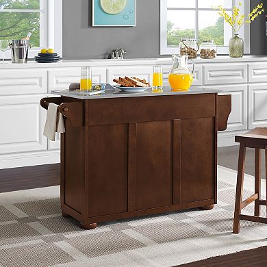 Crosley Eleanor Stainless Steel Top Kitchen Island