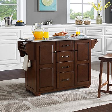 Crosley Eleanor Stainless Steel Top Kitchen Island