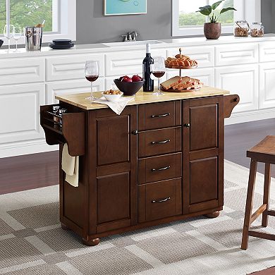 Crosley Eleanor Wood Top Kitchen Island