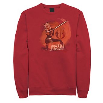 Men's Star Wars Ahsoka Tano Jedi Padawan Red Hue Portrait Sweatshirt
