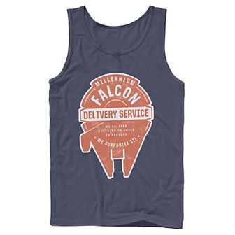 Men's Star Wars Millennium Falcon Delivery Service Logo Tank Top