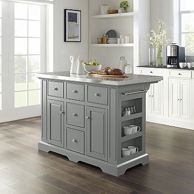 Crosley Julia Stainless Steel Top Kitchen Island