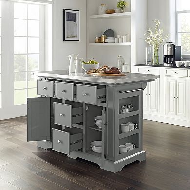 Crosley Julia Stainless Steel Top Kitchen Island