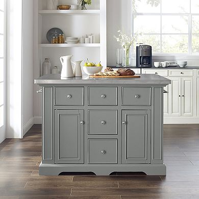 Crosley Julia Stainless Steel Top Kitchen Island