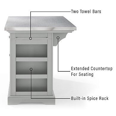 Crosley Julia Stainless Steel Top Kitchen Island