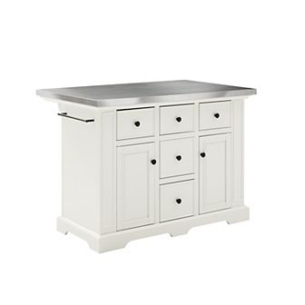 Crosley Julia Stainless Steel Top Kitchen Island