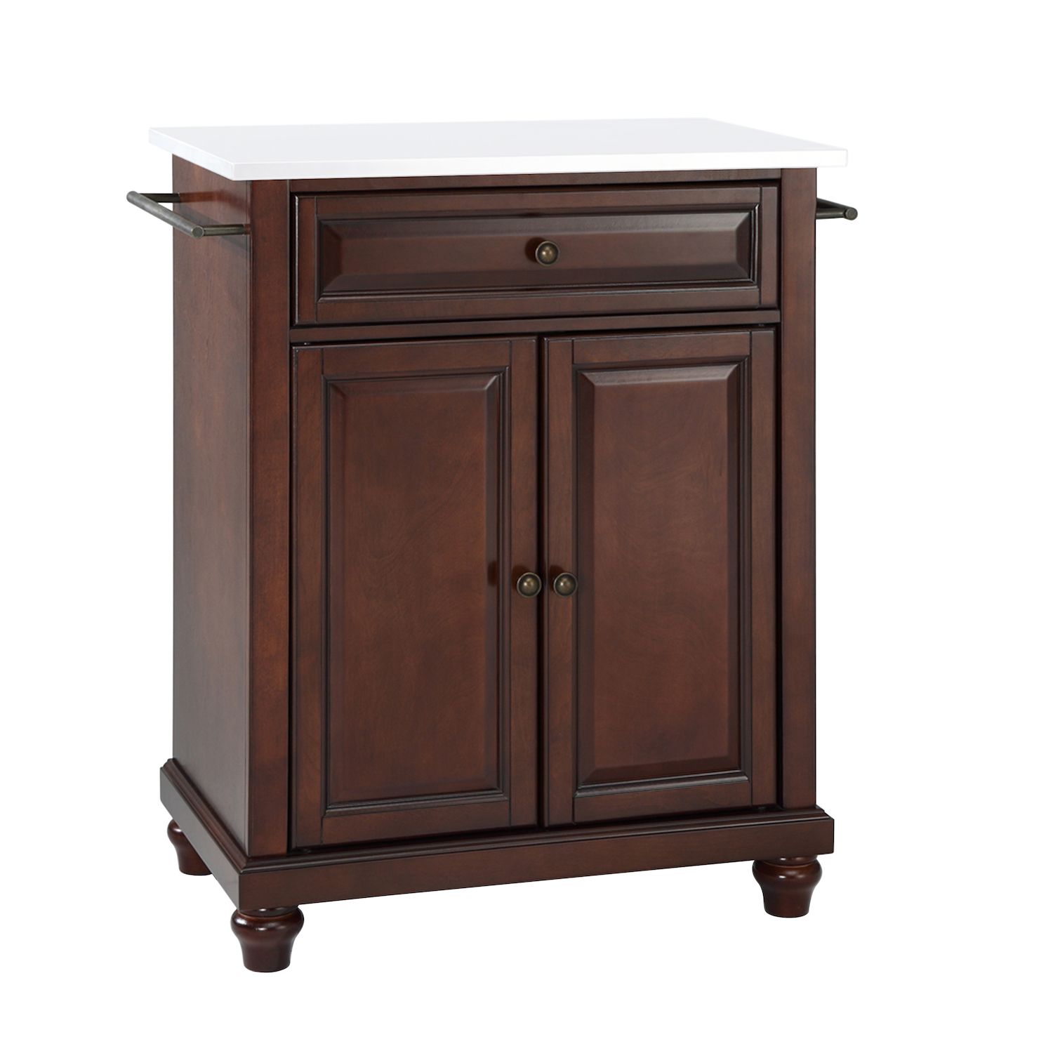 Crosley Cambridge Granite Top Portable Kitchen Island Cart   5155026 Mahogany