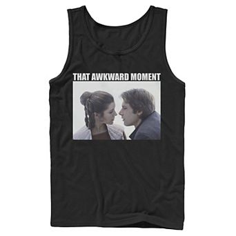 Men's Star Wars Han Solo & Princess Leia That Awkward Moment Tank Top