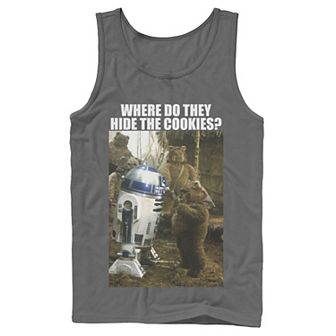Men's Star Wars R2-D2 & Ewok Where Do They Hide The Cookies Tank Top