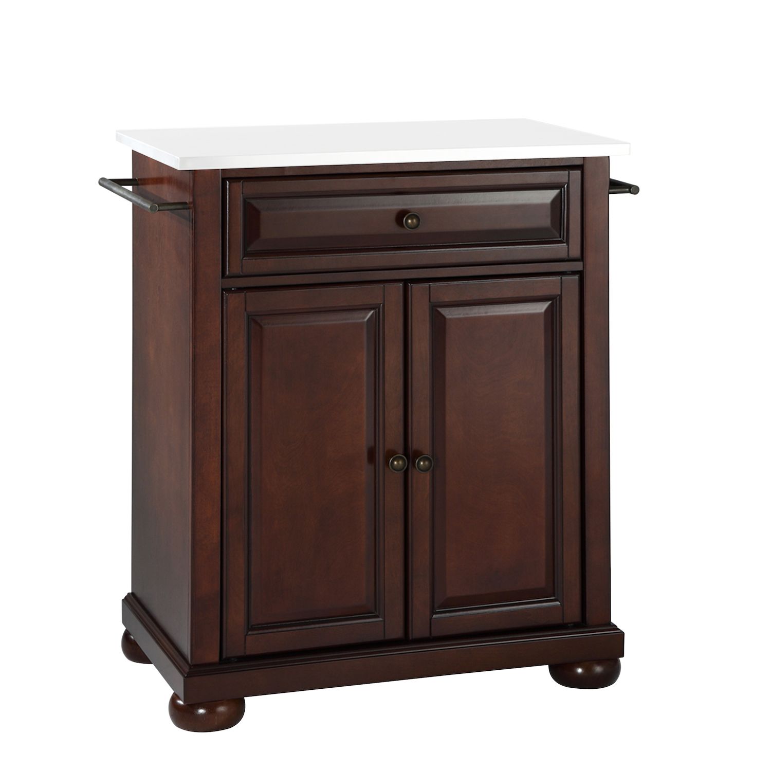 Crosley Alexandria Granite Top Portable Kitchen Island Cart   5155036 Mahogany