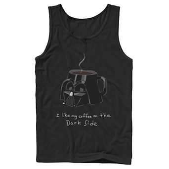 Men's Star Wars Darth Vader Mug I Like My Coffee On The Dark Side Tank Top