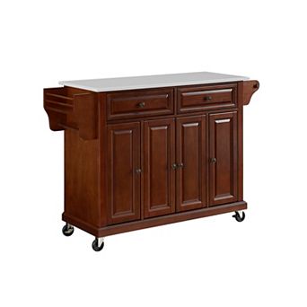 Crosley Full-Size White Granite Top Kitchen Cart