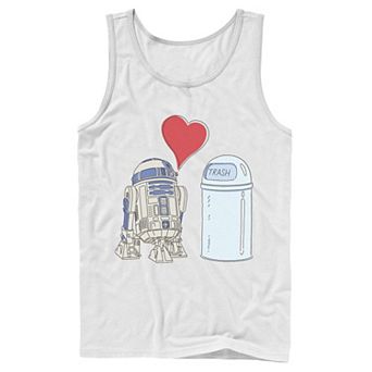 Men's Star Wars R2-D2 Loves Trash Can Tank Top