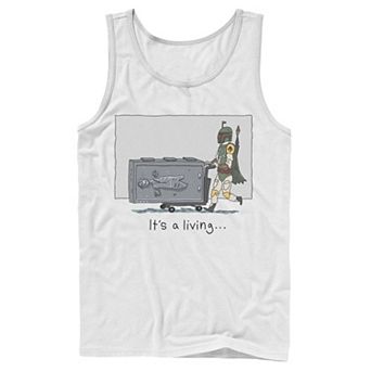 Men's Star Wars Boba Fett It's A Living Doodle Tank Top