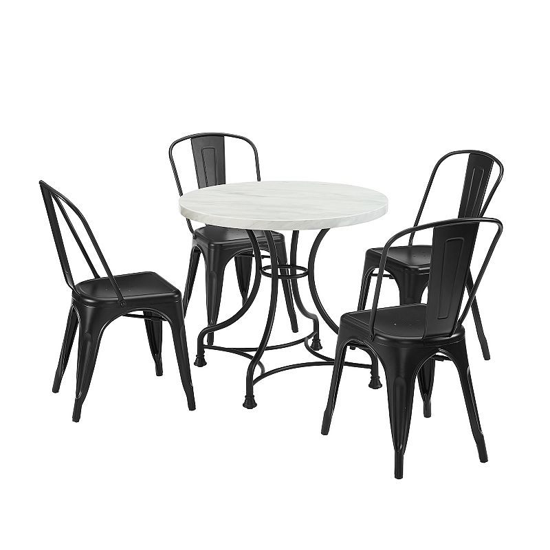 Crosley Madeleine Dining Table & Chair 5-piece Set, Black