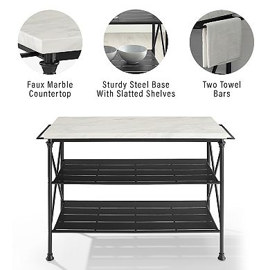 Crosley Madeleine Kitchen Island & Hutch