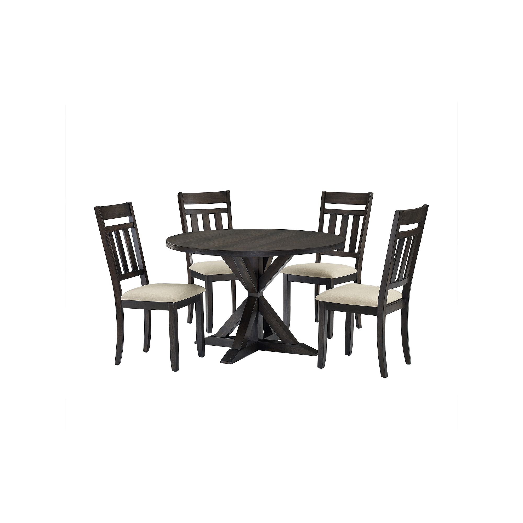 Crosley Hayden 5-Piece Round Dining Set, Grey