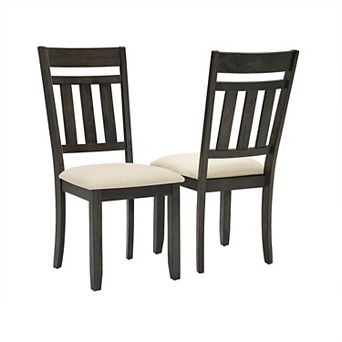 Crosley Hayden 2 pc Slat-Back Dining Chair Set