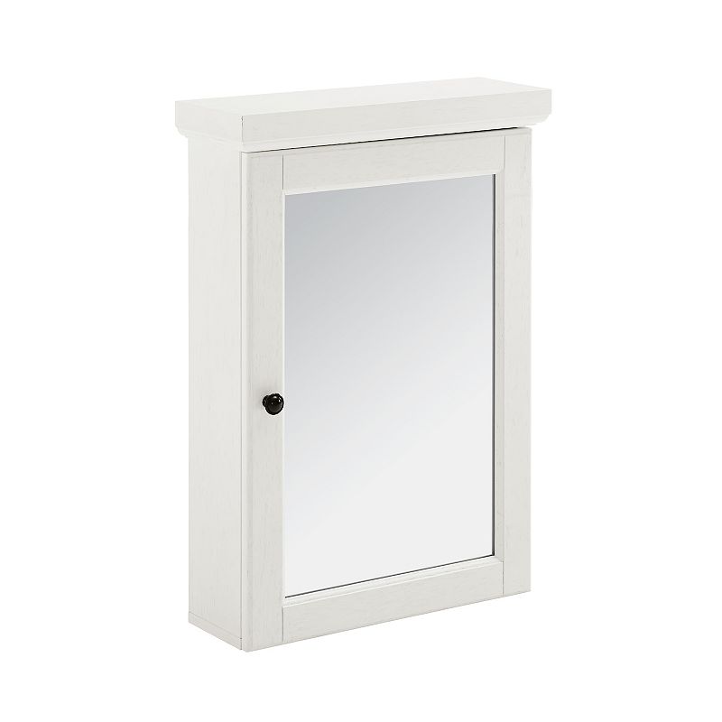 30404493 Crosley Seaside Bathroom Mirror Wall Cabinet, Whit sku 30404493