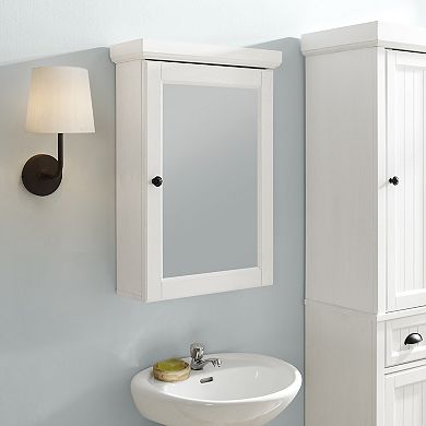 Crosley Seaside Bathroom Mirror Wall Cabinet
