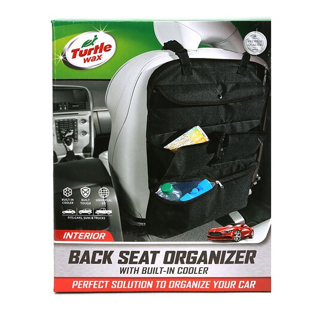 Car seat outlet organizer with cooler