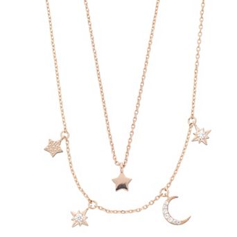 City Luxe Star & Moon Charm Necklace Set