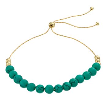 City Luxe Gemstone Bead Bolo Bracelet
