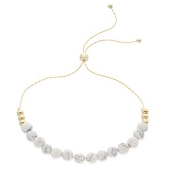 City Luxe Gemstone Bead Bolo Bracelet