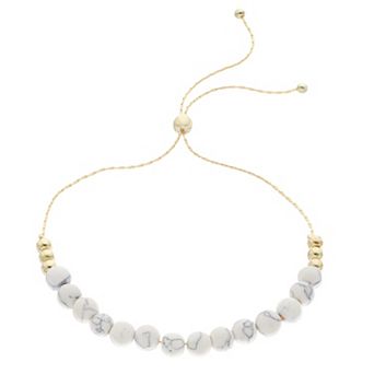 City Luxe Gemstone Bead Bolo Bracelet