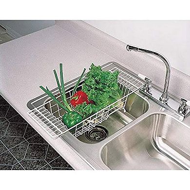 Closetmaid Economical 8" Wide Over the Sink Steel Dish Draining Solution, White