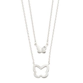 City Luxe Cubic Zirconia Butterfly Necklace Set