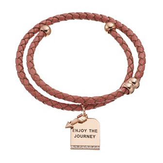 City Luxe "Enjoy The Journey" Arrow Coil Charm Bracelet