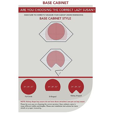 Rev-A-Shelf 6942-24-15-52 28" Pie Cut 2-Shelf Lazy Susan (Certified Refurbished)