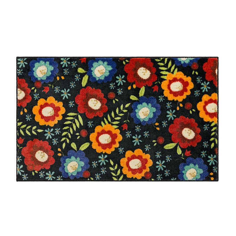 Mohawk Home Sweet Flowers Accent Kitchen Rug, Black, 30X50