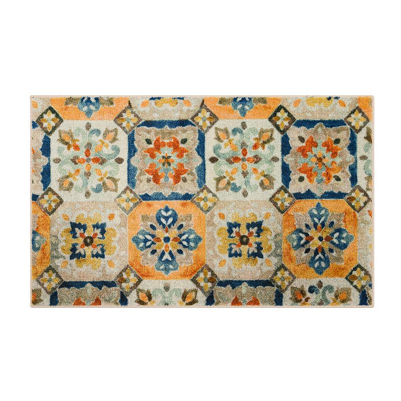 Mohawk Home Watercolor Tiles Accent Kitchen Rug, Multicolor, 3PC Set