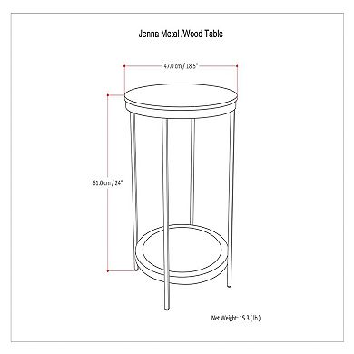 Simpli Home Jenna Round Side Table