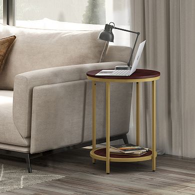 Simpli Home Jenna Round Side Table