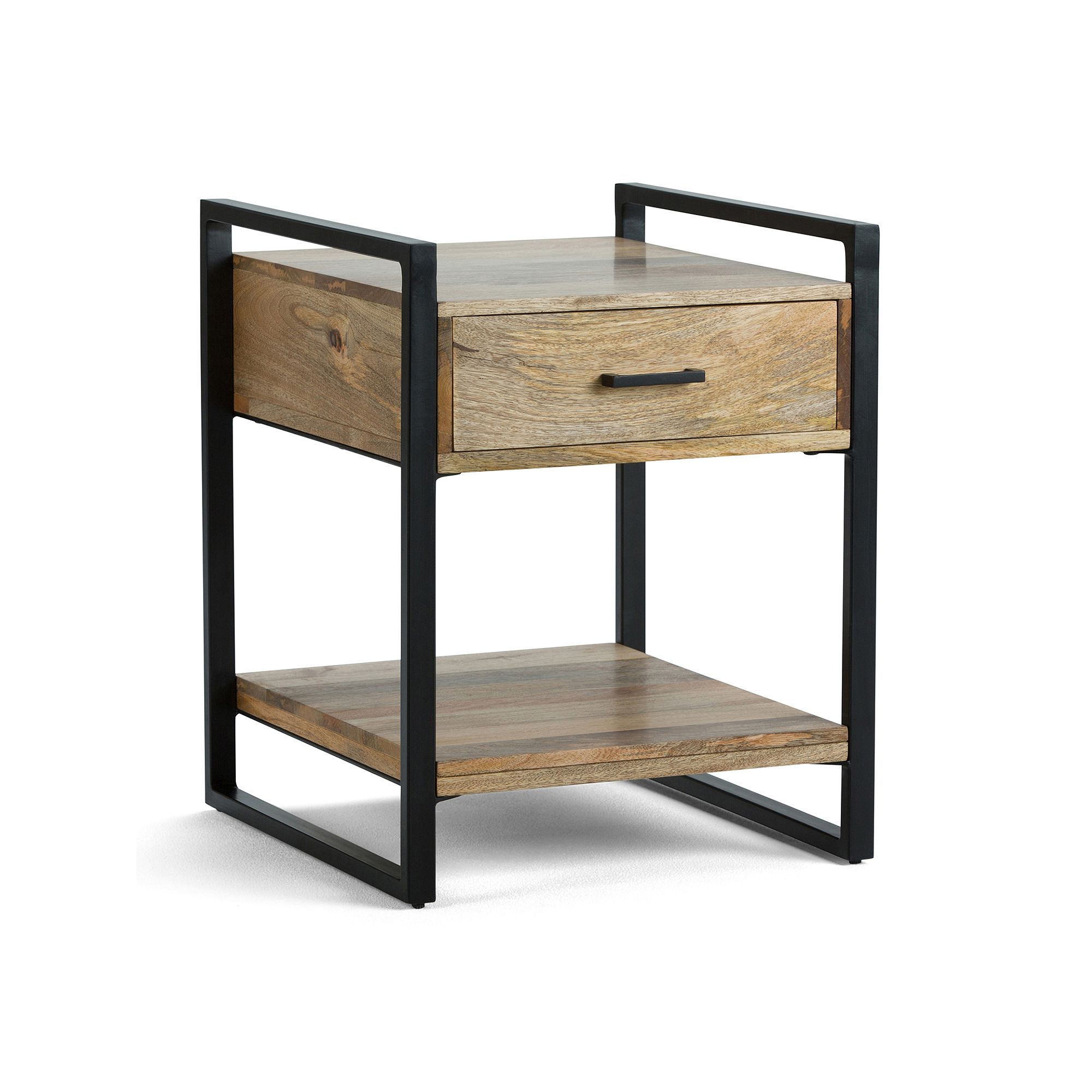 Simpli Home Riverside End Table, Natural