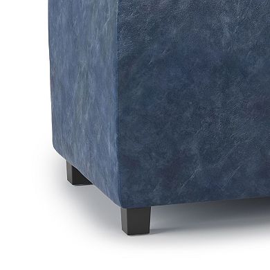 Simpli Home Avalon Faux-Leather Hidden Storage Ottoman