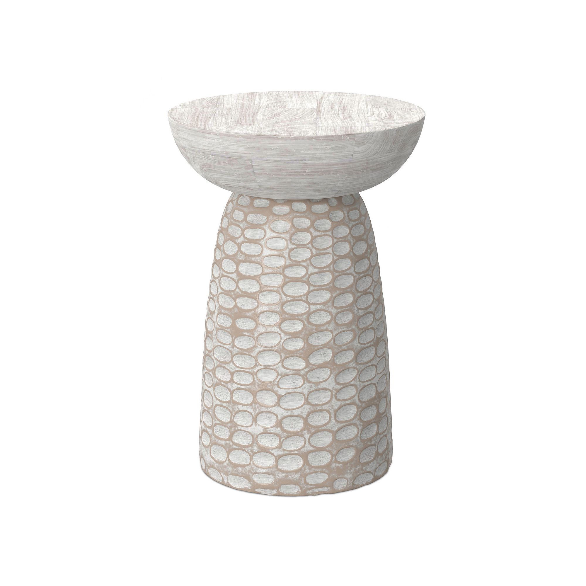 Simpli Home Boyd Wooden Accent Table, White Wash