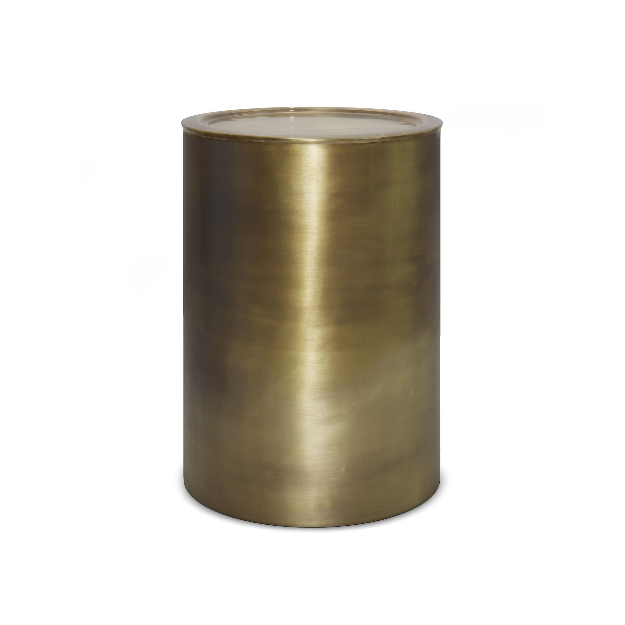 Simpli Home Corbin 16.1 Wide Industrial Metal End Table, Antique Gold