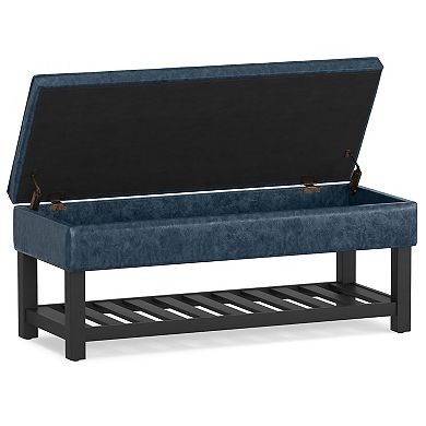 Simpli Home Cosmopolitan Storage Ottoman Bench