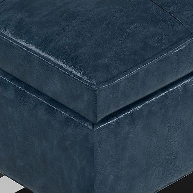 Simpli Home Cosmopolitan Storage Ottoman Bench