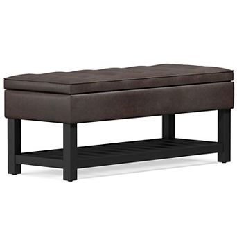 Simpli Home Cosmopolitan Storage Ottoman Bench