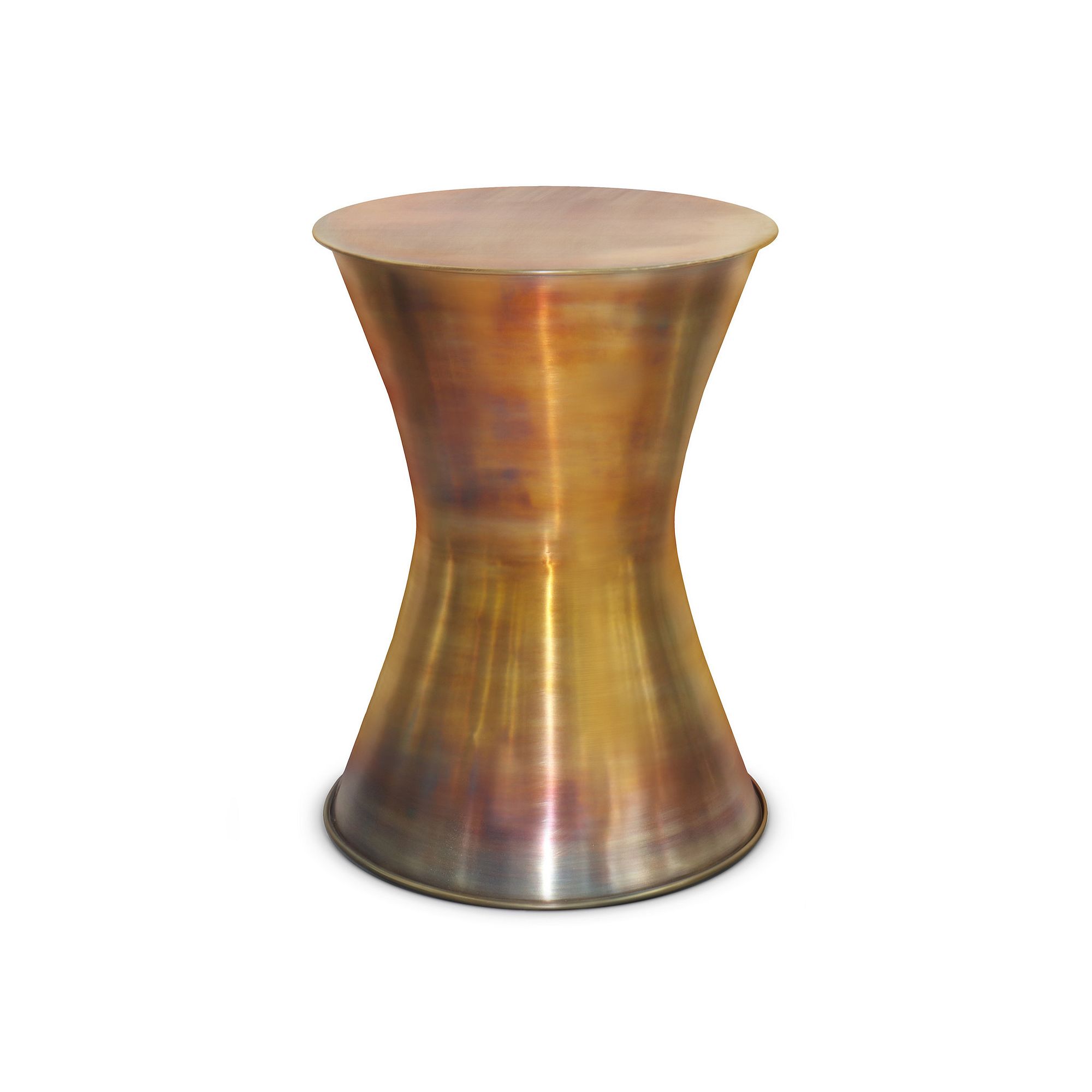 Simpli Home Kenton Metal Side Table, Tarnished Brass