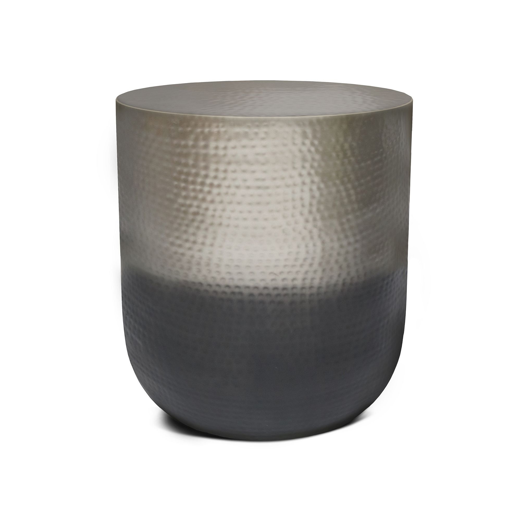 Simpli Home Nova Metal Side Table, Silver Ombre