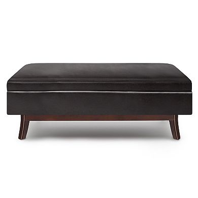 Simpli Home Owen Rectangular Modern Storage Ottoman