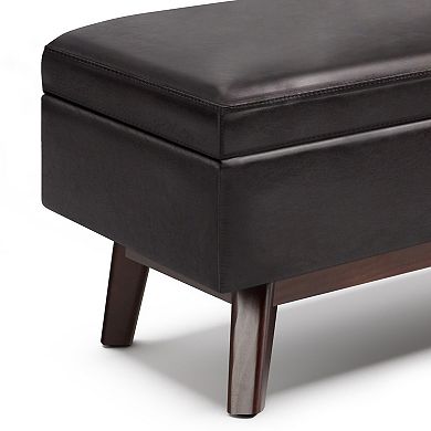 Simpli Home Owen Rectangular Modern Storage Ottoman
