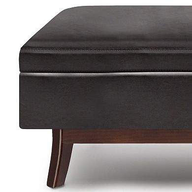 Simpli Home Owen Rectangular Modern Storage Ottoman