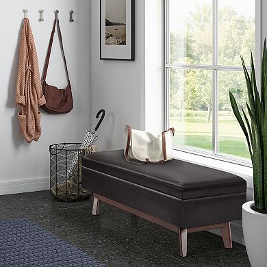 Simpli Home Owen Rectangular Modern Storage Ottoman